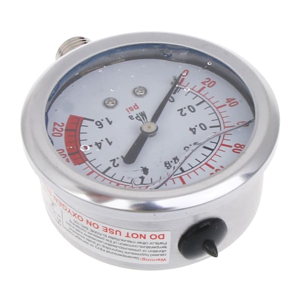 2 i 1 Professionell Vattenrenare Kranrör Tryckmätare Testmätare 0-1.6MPA Anti-vibration