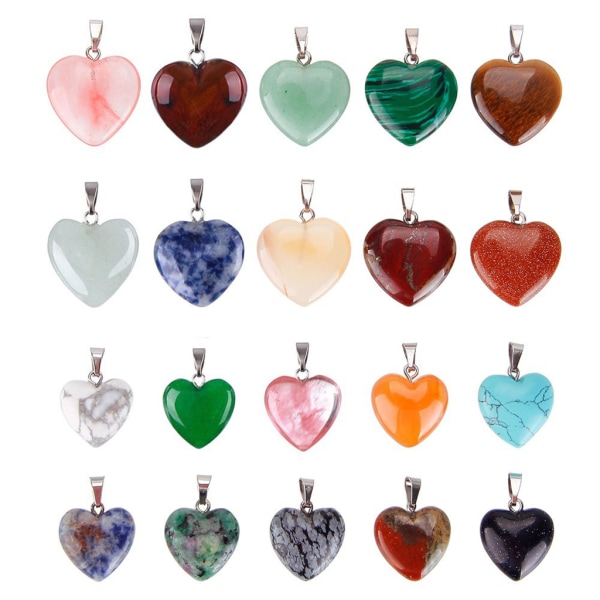 20 st Delikat hjärtform hängande halsband för kvinnor hjärtform kristall damer Bröllopsfest Chokers Dagligt slitage