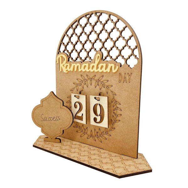 Puinen Eid Ramadan -joulukalenteri koriste DIY puukäsityö sisustus
