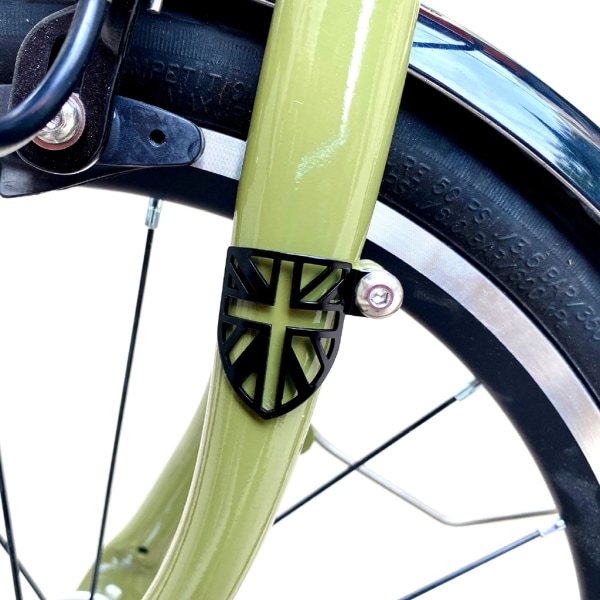 Cykel framgaffel för skydd Deflektorplatta Hålljus bromsledningsskydd för Brompton Cykeltillbehör Red