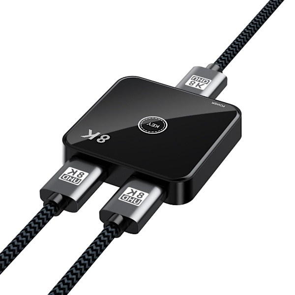 2 i 1 Ut Växlare Stöder 4K 120Hz 2.1 Hub Splitter