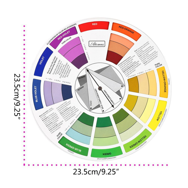 3st Tatueringsförråd Färghjul Bläckdiagram Papperstillbehör Tatueringsutrustning