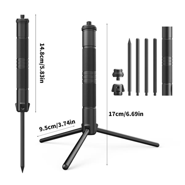 Camping Lygte Stativ med Pløkker Foldbart Camping Udendørs Tripod Beslag