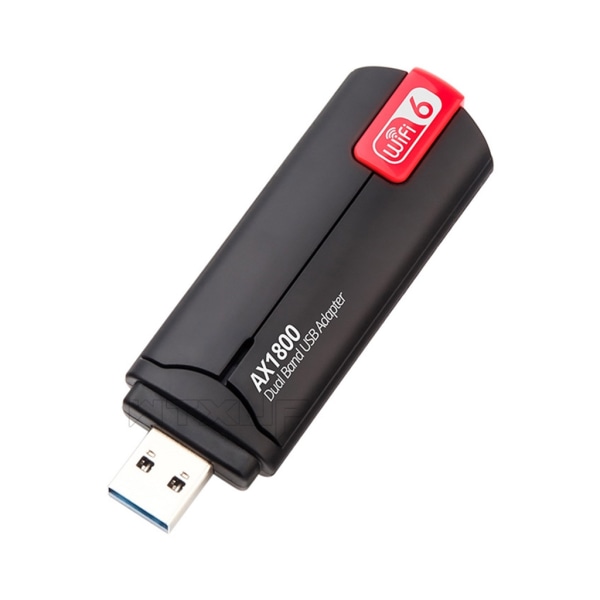 NY 1800Mbps WiFi 6 USB3.0 Adapter 802.11AX 2.4G/5GHz Trådlös WiFi6 USB Dongel RTL8832AU Stöd MU-MIMO Win7 10 11 null - AX1800