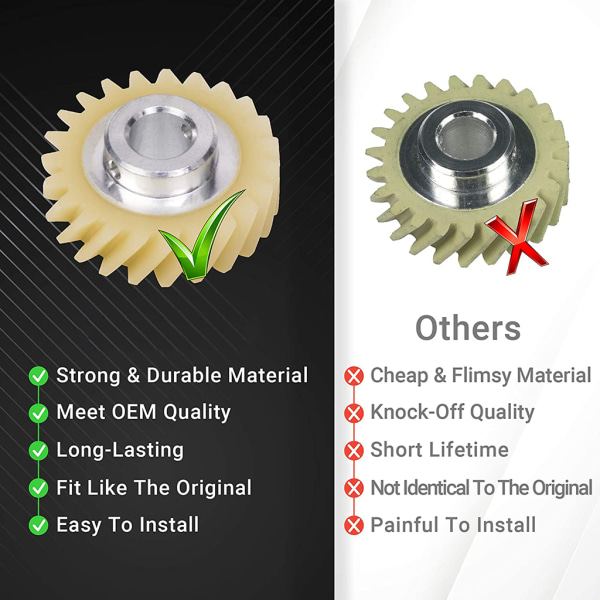 Ultra Durable W10112253 Mixer Worm Gear Ersättningsdel Exakt passform för Kitchen Aid Ersätter 4162897 4169830 AP4295669