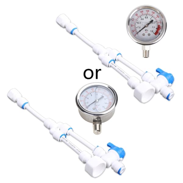 2 i 1 Professionell Vattenrenare Kranrör Tryckmätare Testmätare 0-1.6MPA Anti-vibration