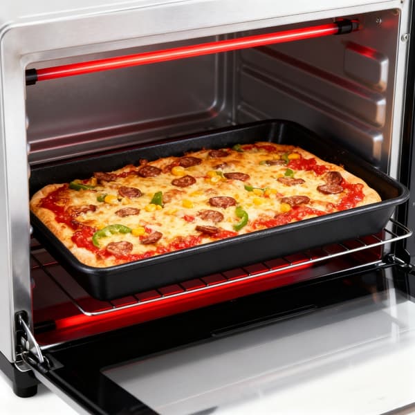 Ekstra dyb Detroiter-stil pizzapande i aluminiumslegering, non-stick, rektangulær bageplade 10x6