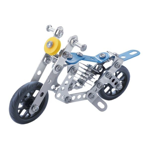Gör-det-själv-motorcykelmodellsatser Metall 3D-byggklossar för w/5 formulär Monteringskonstruktion STEM-leksaksfordon för barn 6 år