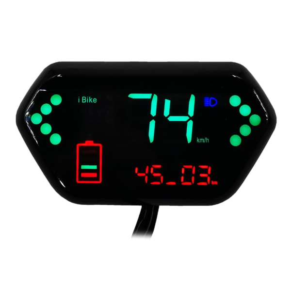 Elektrisk Cykel LED Display, 36V 48V 60V 72V, Multi-Informationsdisplay, Display Kontrolpanel Vandtæt Display Meter