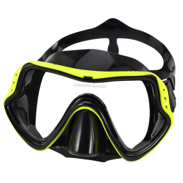 Dykmask Simglasögon Bekväm silikonkjol Snorkelmask för vuxna Simning Snorkling Lätt att använda Black