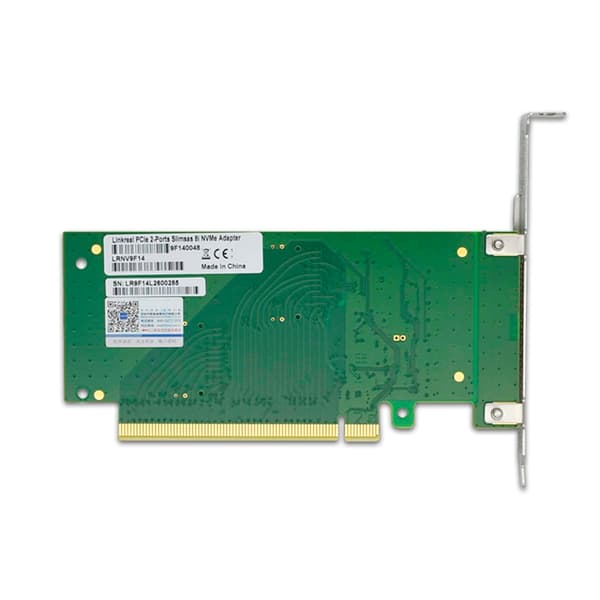 Speed PCIExpress x16 til 2 SlimSAS SFF8654 8i adapterkort for PC-tilbehør