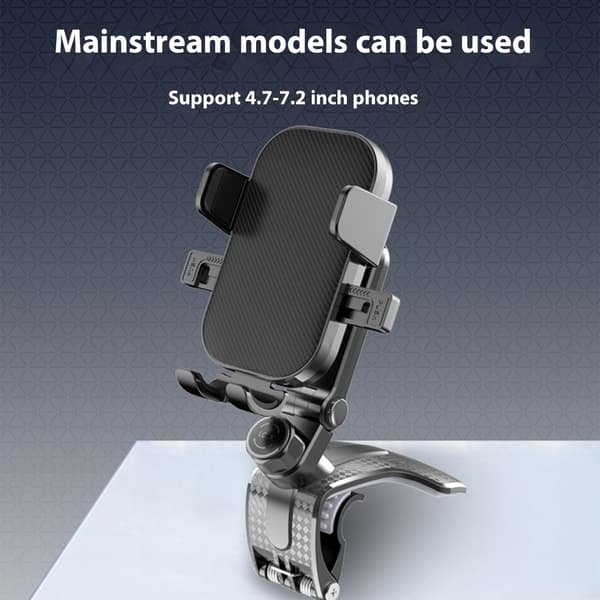 Universell bilventilfestetelefonholderstativ 17 mm kulehode roterbar design