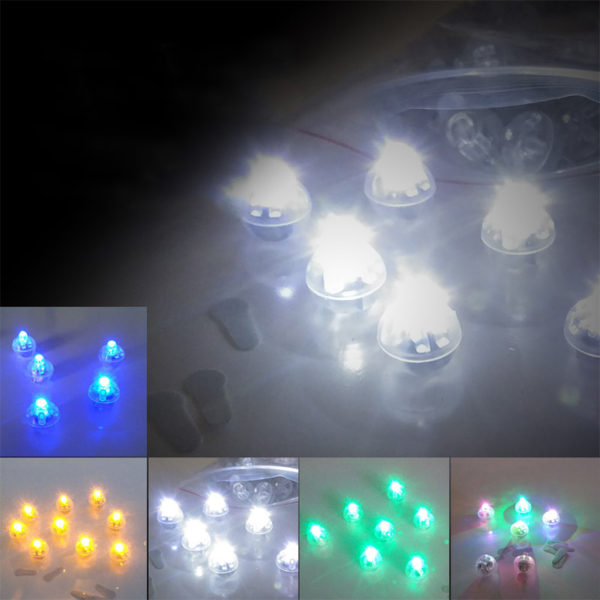 LED självlysande fingerljus Scen Liten boll Blixtlampa Konsert Julnattslampa Färgglad bollljus Plastmaterial White 20pcs