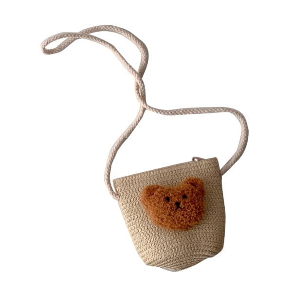 Teenage tasker baby piger mini møntpung dejlige børn strå lille crossbody taske sød barn prinsesse skuldertasker