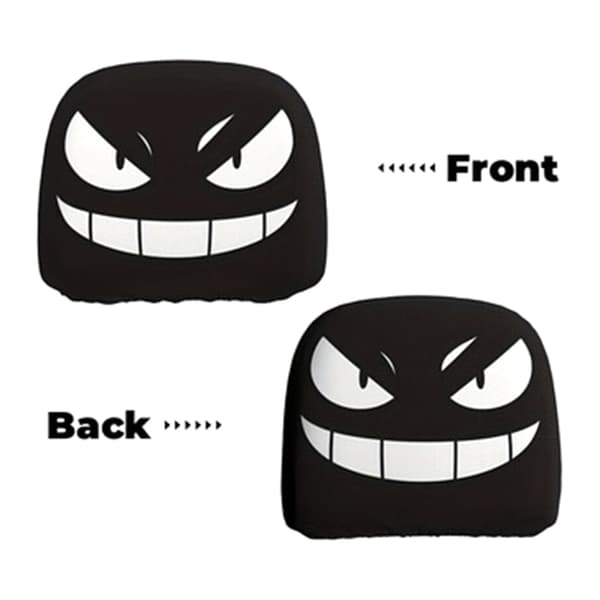 Humoristiskt tecknat tryck Bilstolsnackskydd Starkt polyester nackskyddsfodral 2 packs