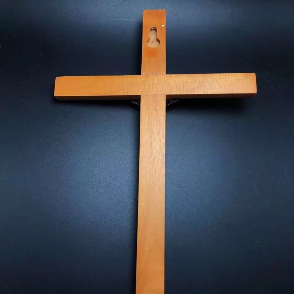 Träkrucifix Väggkors Jesus Kristen Vägghängande Ornament Hem Kyrkan Dekoration Katolsk Bön Religiös gåva