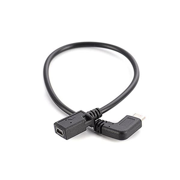 90 graders typ C till Mini USB förlängningskabel Mini USB hona till USB C hane