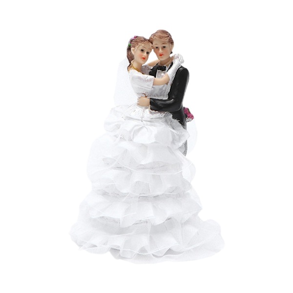 Bryllupspar Dukke Figur Romantisk Statue Ornament Kaketopp Forsyninger til Bryllup Bursdagsfest Dekor