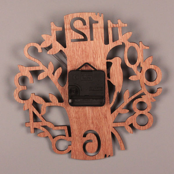 Nordisk träväggklocka för kreativa moderna trädhängande klocka Watch hem Vardagsrum TV Bakgrund Decorati Wood grain