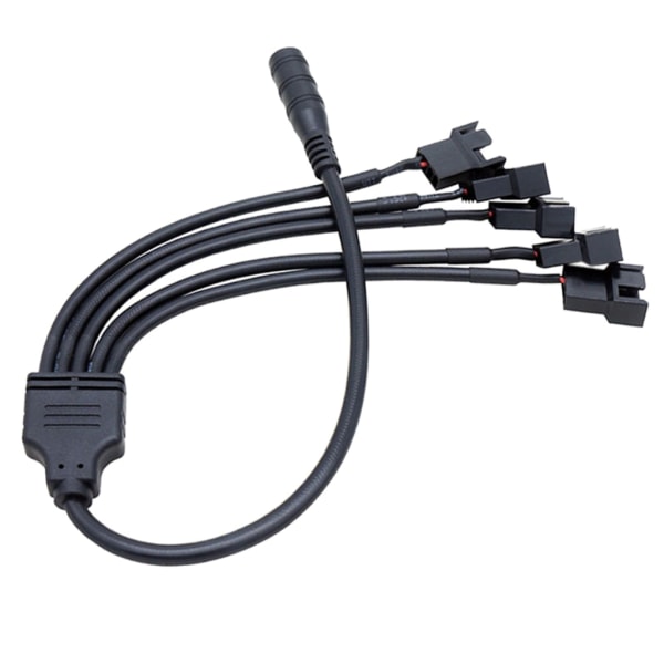 DC5521 till 5-Port 4Pin Kylare Adapter Kabel Kylfläkt Splitter Konverterare Strömförsörjningssladd Förlängningskabel för Dator
