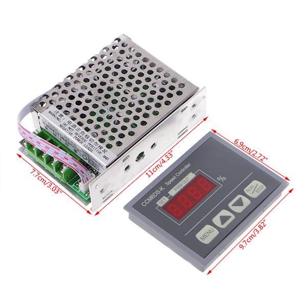 12-80V PWM 30A til DC Motor Hastighedsregulator med Digitalt Displaypanel