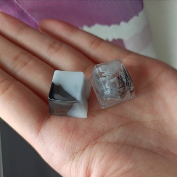 Handgjord anpassad OEM R4 Profil Resin Keycap för Cherry MX Switches Tangentbord RGB Translucent Resin Keycap A