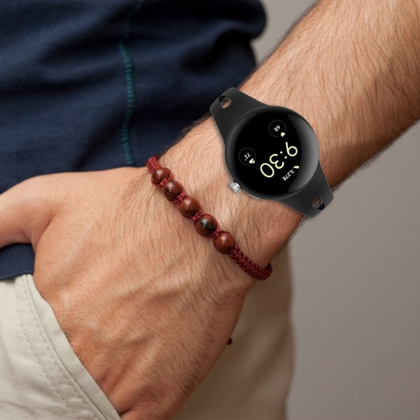 Fashionabla silikonband Lämpligt för Pixel Watch 2 Armband Loop Armband Byt ut Vattentätt Svettsäker anti-scratch Black