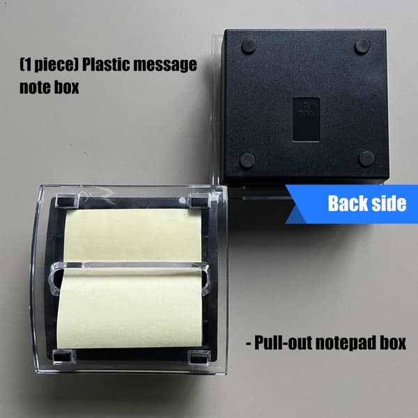 Udtrækkelig dispenser til sticky notes, klar plast, note-papir-organisator til kontoret 2PCS