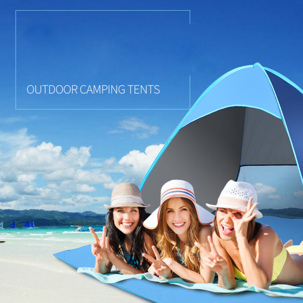 Strandtält UV-skyddstält, stort bärbart parasoll, vattentätt vindtät Omedelbar lätt utomhushytt som passar för vandring
