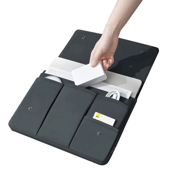 Datorfodral Väska för case Clamshell Handväska Flerlagers Laptop Notebook Reseförvaring Portfölj 13'' 14'' 15,6 Black 15.6 inches