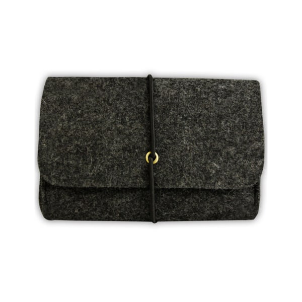 Mjuk Filt Skyddande Fodral Förvaringsväska Ficka för Laddare Mus Strömadapter 15,7x11,9cm