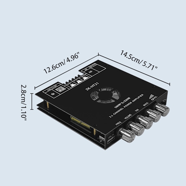 2.1-kanals TDA7498E Bluetooth-kompatibel digital power Hög och låg ton subwoofer 160WX2+220W