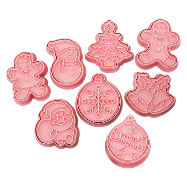 8 st/set DIY Tecknad Kexform Kakform 3D Kexform Plast