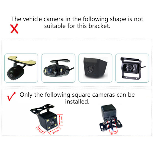 Backkamera Nummerskylt Fäste Backup View Mirror Cam för Kia K3 K3S
