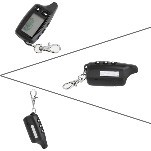 TW9010 LCD-fjärrkontroll för nyckelbricka Nyckelring för fordonssäkerhet Billarm Sy