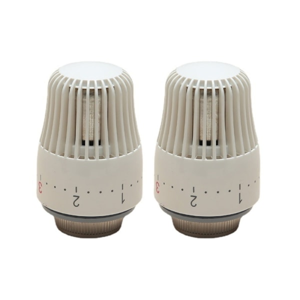 2st Radiator Termostat Ventiler Head Only Radiator Temperaturkontroll Knopp Byte av termostatiska radiatorventiler