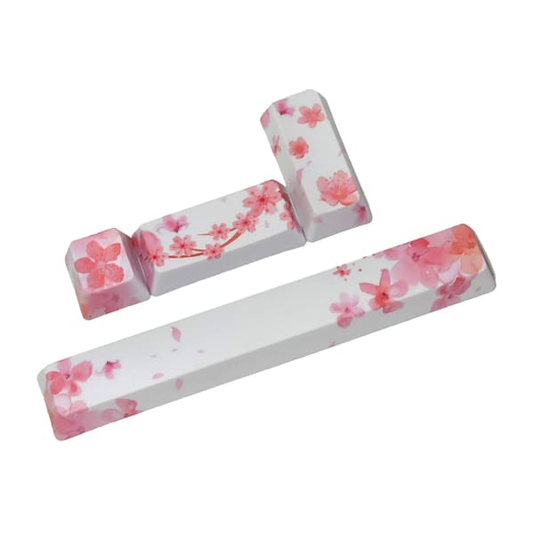 4 Taster PBT Dye Sublimerede Keycaps OEM 6.25 Space ESC Enter Cherry Blossom Keycap