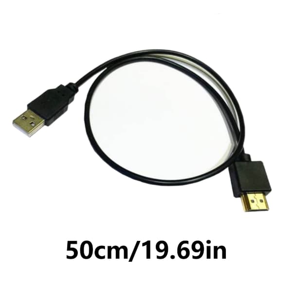 USB 2.0 til han strømforsyningskabel 0,5 m til TV og Pro