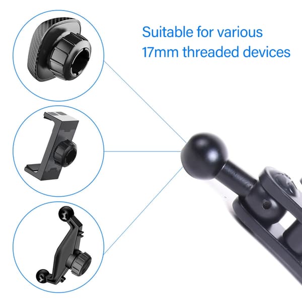 Universal 17mm kulehode bilholder adapter holder forlengelsesstang tilbehør