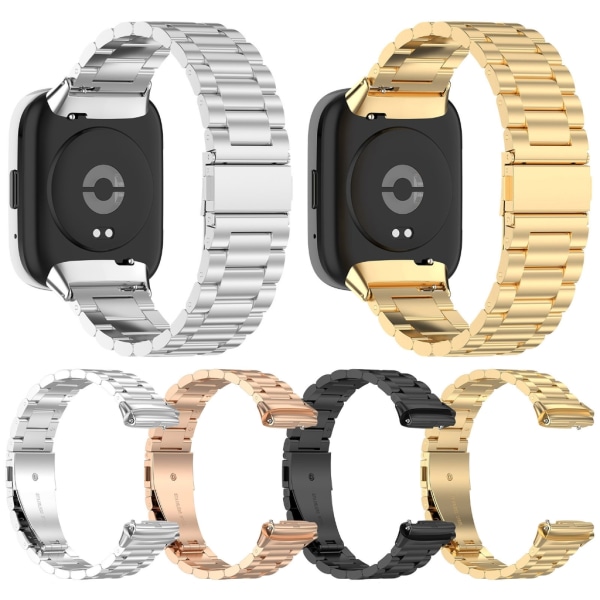 Hållbar metallarmbandsrem för Redmi Watch 3 Active/Lite Justerbar storlek Vattentät och svettbeständig Silver