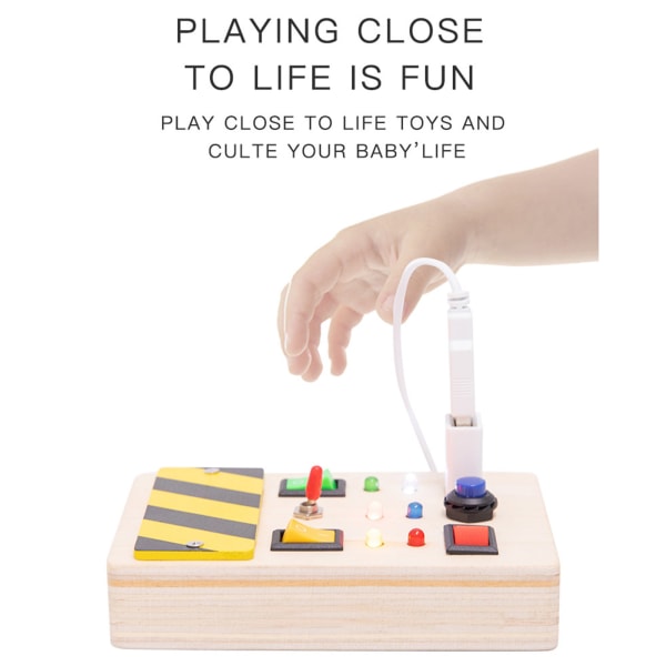 Montessori-kit Ljus med strömbrytare för småbarn Pedagogiska leksaker Inlärningsaktiviteter Praktiska färdigheter Leksak för barn