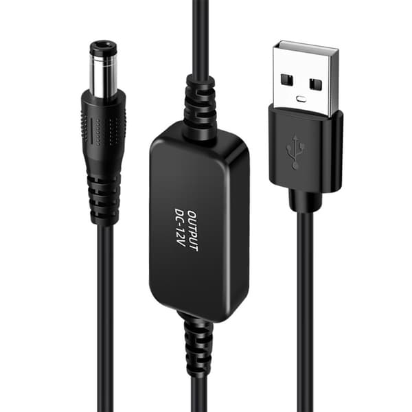 Effektivt 5V til 12V Boost Converter Kabel til Routerforbindelse Powerbanks