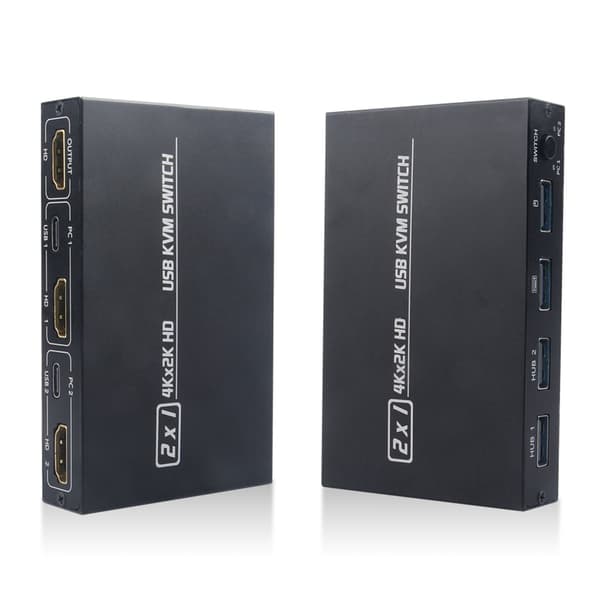 Stabil Transmission HDTV KVM Switch USB-hub til printer med ESD-beskyttelse