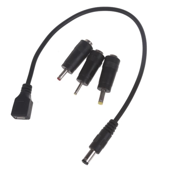 Micro USB - 5.5x2.1mm sovitinkaapelisarja LED-valoille, kaiuttimille, kameroille 27CM