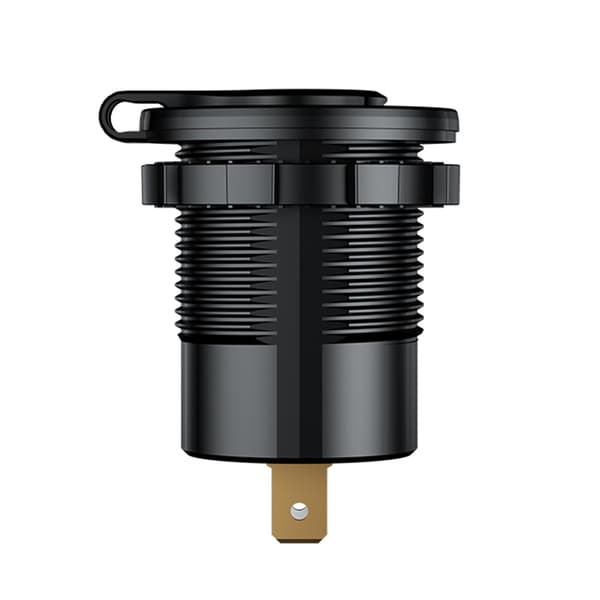 Dobbelt USB Quick Charge Vandtæt Bilopladerstik m/ Farverig Voltmeter
