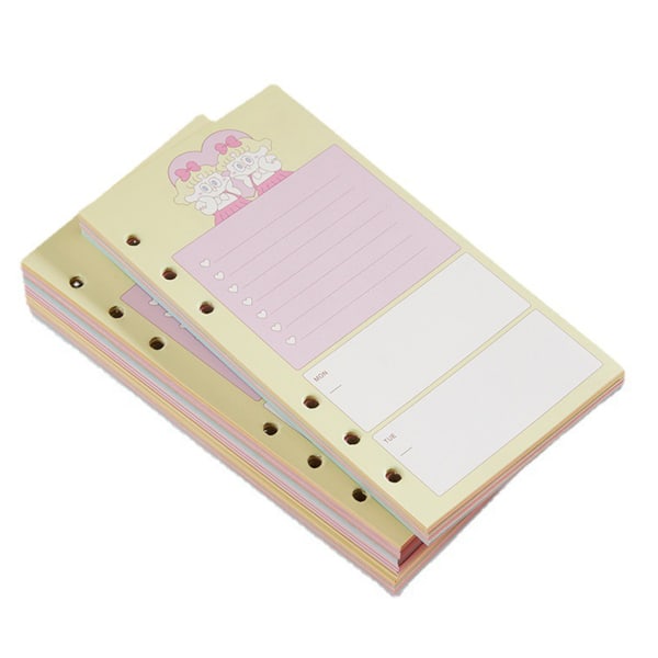 A6 lösbladiga anteckningsbok påfyllningspapper som passar för olika lösbladsplanerare Anteckningsblock Journal A6 pärmar Paket med 80 ark