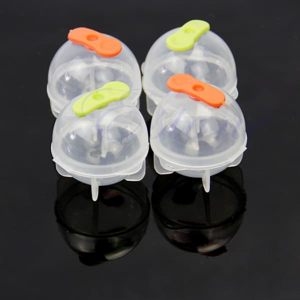 4 stk. Fest Plastik Isbakke Terning Rund Kugleformet Kugle Maker Murstensform 35mm