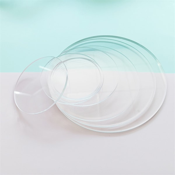 Klar akryl cirkel rund tårtskiva plexiglas bordsskiva genomskinlig akrylplåt för DIY Craft Project Sign Slitstark C 5mm 30cm