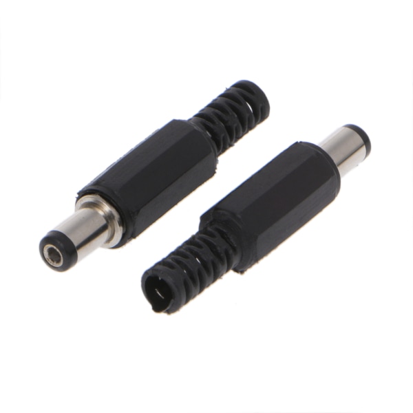 10 st 5,5x2,1mm hane för DC In-Line Stickkontakt Jack Connector Adapter Plast