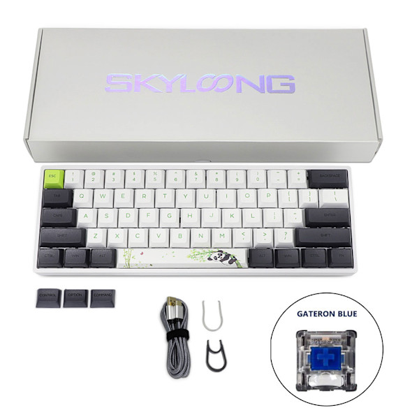 SK61 61 Tangenter Anpassningsbart RGB Optisk Brytare Mekaniskt Tangentbord Hot-Swap Uttag USB Kabelansluten PBT DYE Sublimering Tangentknappar